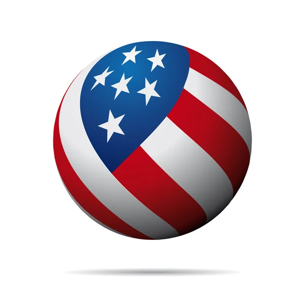 USA Flag Sphere — Stock Vector