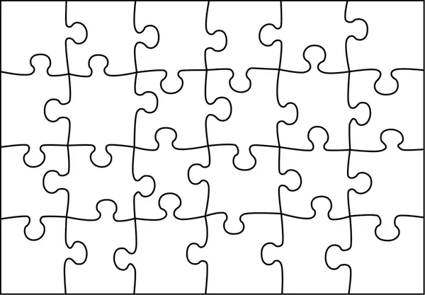 Transparent vector puzzle — Stock Vector