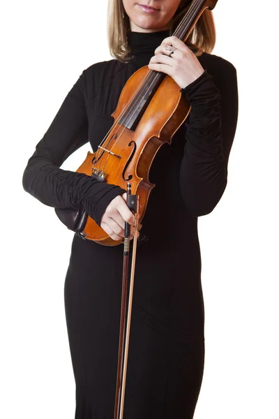 Žena drží viola — Stock fotografie