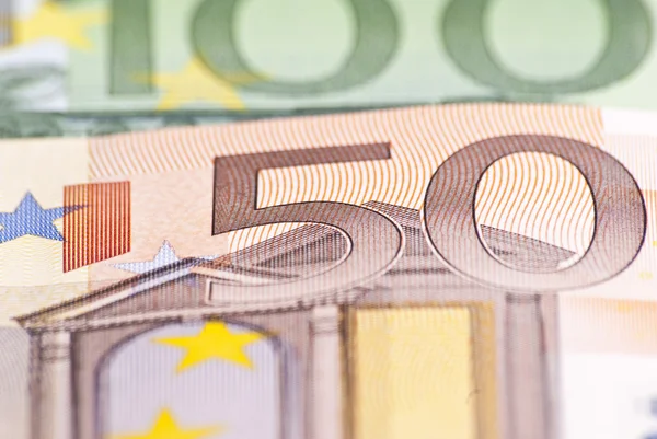 50 ユーロのお金のマクロ — ストック写真