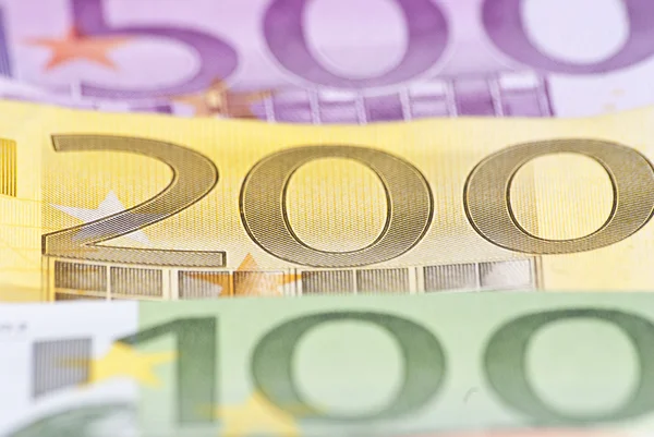 200 euro pengar makro — Stockfoto