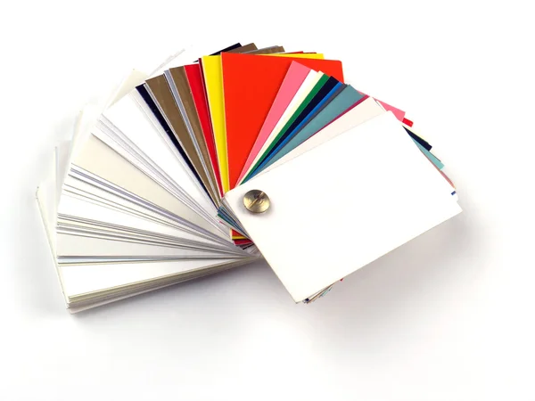 Paper samples for business cards — Stock Photo, Image