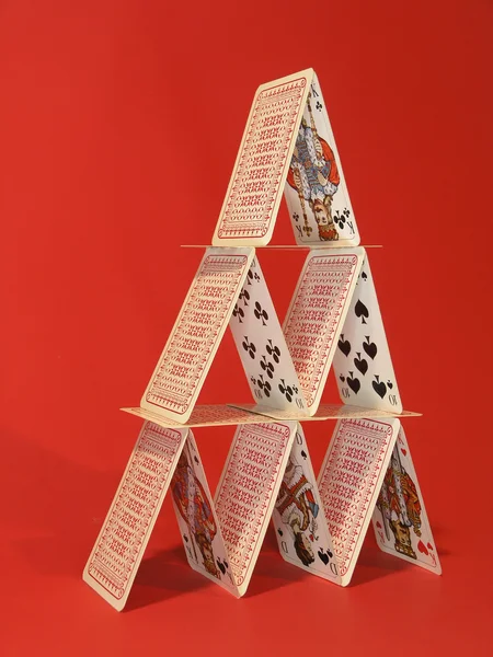 Torre do cartão — Fotografia de Stock