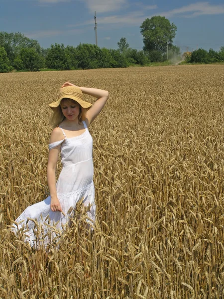 stock image Girl in field