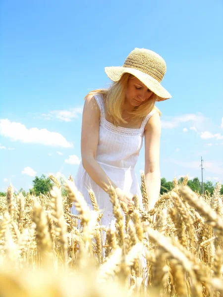 stock image Girl in field