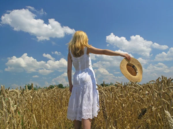 stock image Girl in field