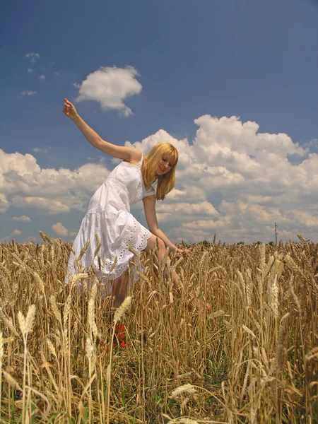 Teenage girl jumping in field Stock Photos, Royalty Free Teenage girl ...