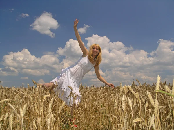 stock image Girl in field