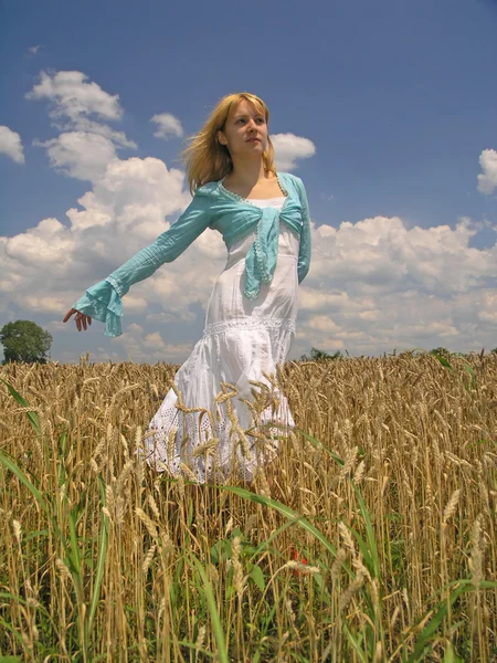 stock image Girl in field