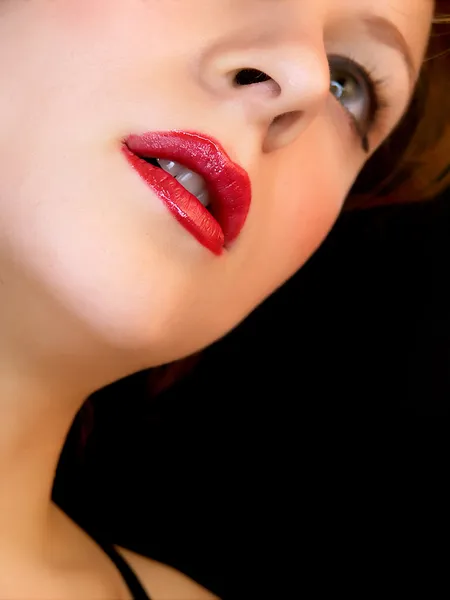 Closeup famale yüz — Stok fotoğraf