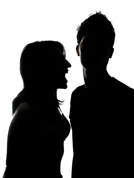 Silhouette couple — Photo