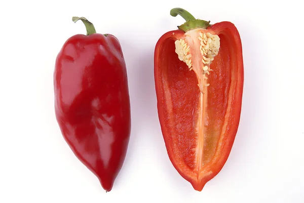Red Peppers - One and half — Stock Photo, Image