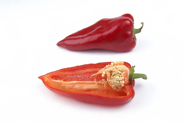 Red Peppers - One and half — Stock Photo, Image