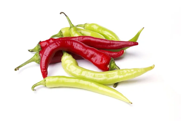 Hot Green And Red Peppers — Stock Photo, Image