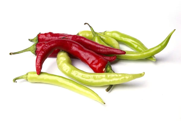 Red Ans Green Hot Pepper — Stock Photo, Image