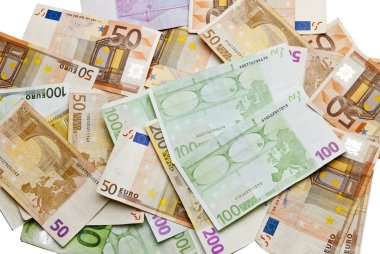 Euro bills clipart