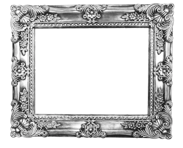 Retro Revival Old Silver Frame — Stock Photo, Image