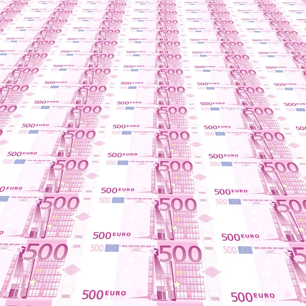 Бесконечные ряды банкнот евро — стоковое фото
