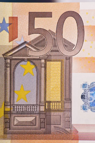 Счет в пятьдесят евро — стоковое фото