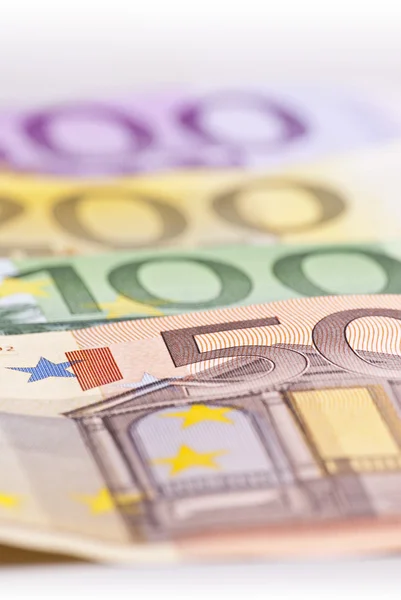 Euro pieniądze makro — Zdjęcie stockowe