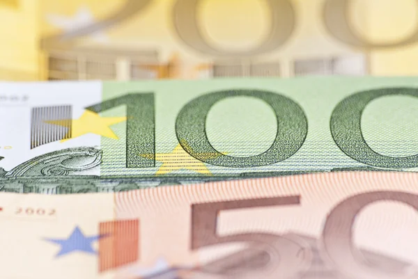 ユーロのお金のマクロ — ストック写真