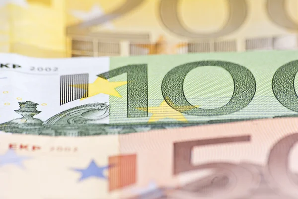 Makro pieniądze 100 euro — Zdjęcie stockowe