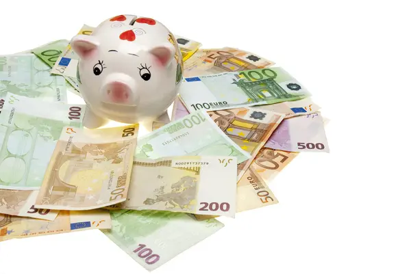 stock image Euro piggy bank