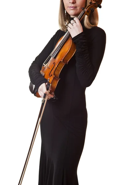 女人抓住中提琴 — 图库照片