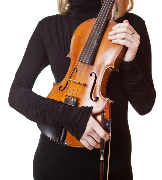 Žena drží viola — Stock fotografie
