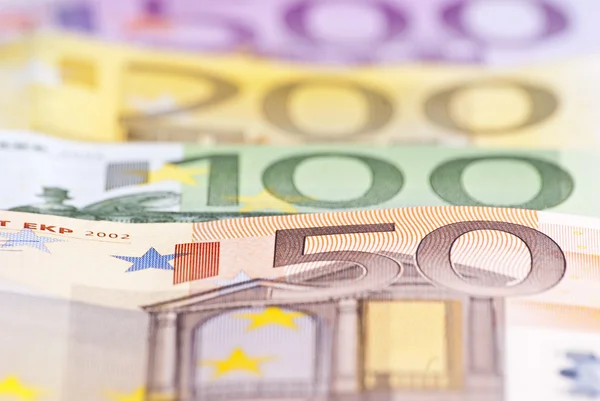 Macro Dinheiro Euro — Fotografia de Stock