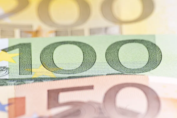 100 Euro Dinheiro macro — Fotografia de Stock