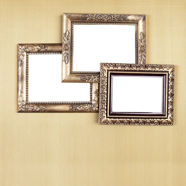 Group of Old Picture Frames on wall — Stock Photo, Image