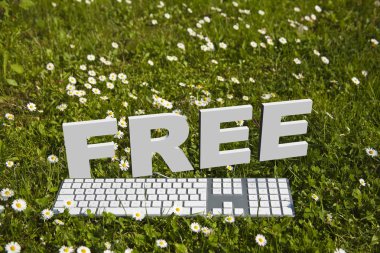 FREE text and keyborad in garden clipart