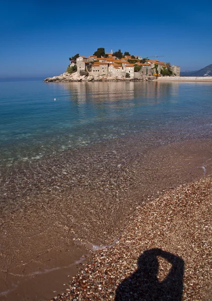 Ada Yarımadası sveti stefan, Karadağ — Stok fotoğraf
