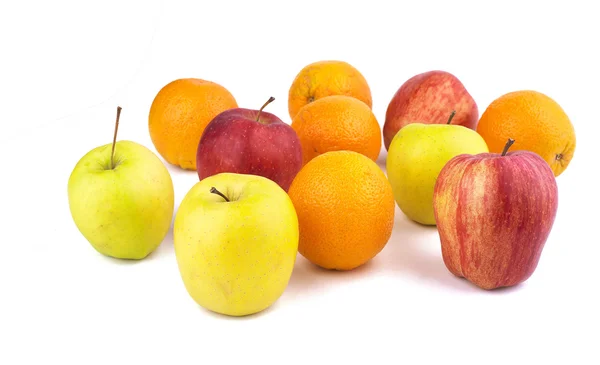 Mistura de frutas de maçã e laranja — Fotografia de Stock