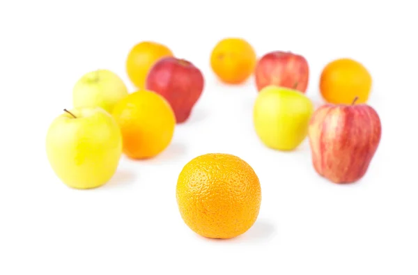 Mistura de laranja e frutas — Fotografia de Stock