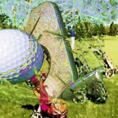 Playing Golf clipart