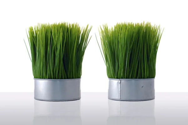 Зелена трава штучна — стокове фото