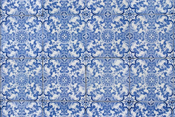 Azulejos esmaltados portugueses 126 — Foto de Stock