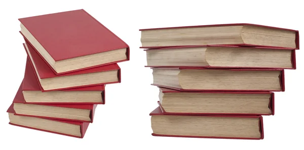 Piles of red books — Stock Photo, Image