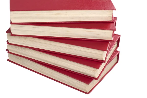 Σωρούς από κόκκινα βιβλία — Stockfoto