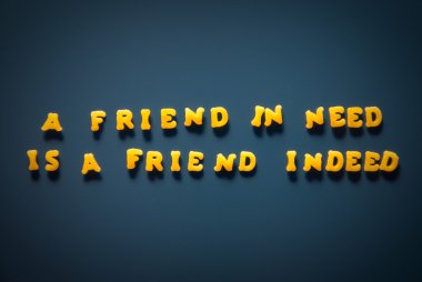 A friend in need is a friend indeed clipart