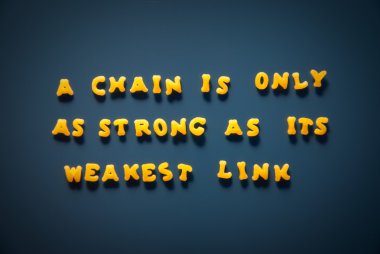 A chain is only as strong as ist weakest link clipart