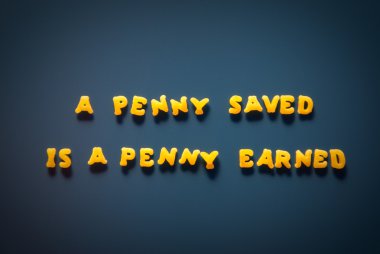 A penny saved is a penny earned clipart