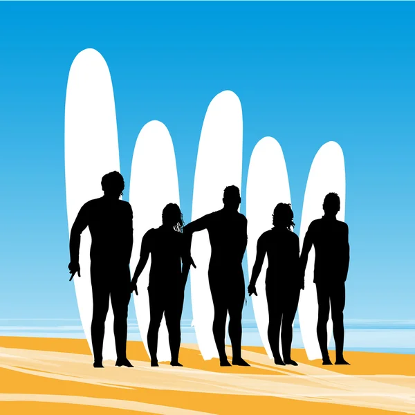 Surf póz — Stock Vector
