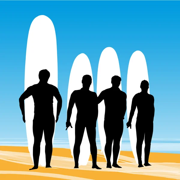 Surf pose — Stock vektor