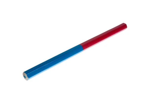 Červené a modré tužka — Stock fotografie