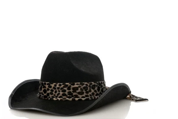 Чёрная ковбойская шляпа — стоковое фото