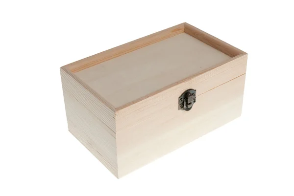 Cutie mică de bijuterii din lemn închisă — Fotografie, imagine de stoc