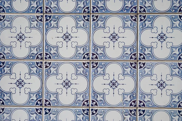 Traditional Portuguese glazed tiles — Stock Photo, Image